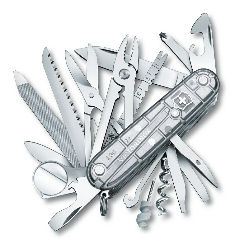 【公式】ビクトリノックス VICTORINOX スイスチャンプ シルバーテック 保証書付 1.6794.T7【日本正規品】 ナイフ アウトドア 折りたたみ ナイフ キャンプ 登山 魚釣り ステンレススチール 工具セット 家庭用 ツールセット ルーペ スイスマルチツール 十徳ナイフ 万能ナイフのサムネイル