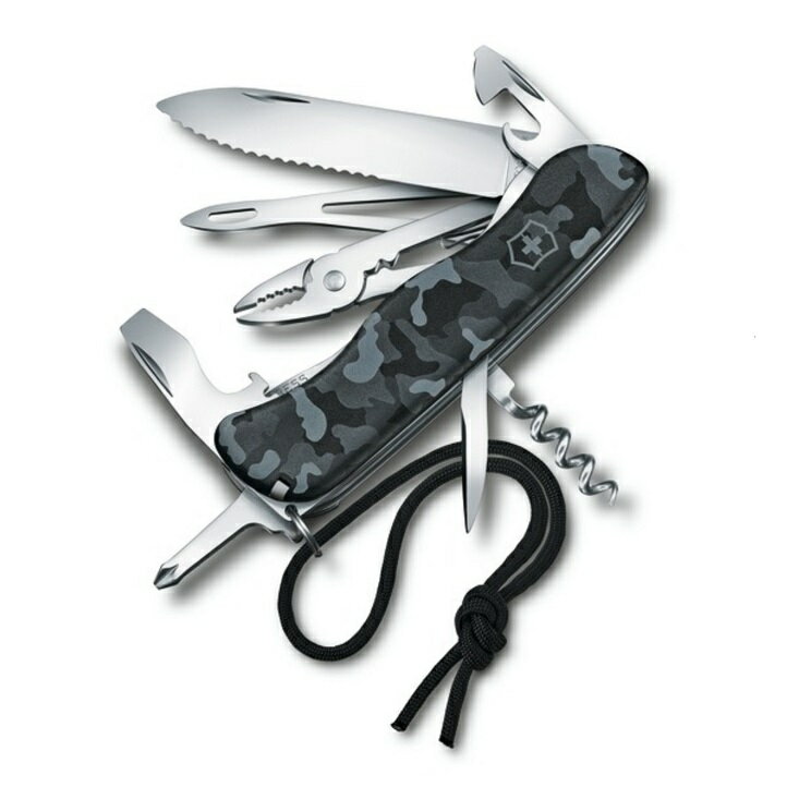 公式限定レビュー特典 ビクトリノックス VICTORINOX スキッパー ネイビーカモフラージュ 正規品 保証書付 ナイフ アウトドア 折りたたみ ボート ヨット 船舶 釣り マリンスポーツ 用品 海 フィ…