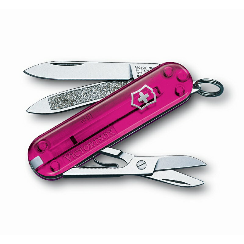 オフィシャル限定モデル【公式】ビクトリノックス VICTORINOX クラシックT5 0.6203.T5【日本正規品 保証書付】 プレゼント ギフト 女性 男性 おしゃれ 誕生日 母の日 父の日 文房具 おもしろ かわいい 便利 文具女子 雑貨 レジャー アウトドア ナイフ ピンク