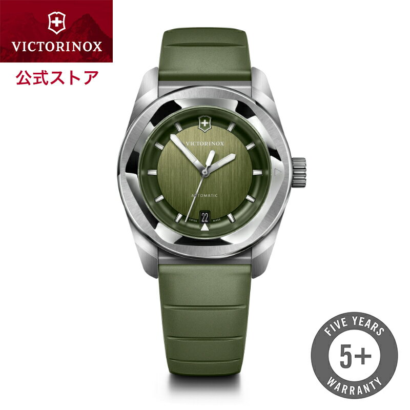 Rakuten - オリジナルCAPプレゼント ビクトリノックス VICTORINOX 公式 コンセプトワン オートマティック グリーン ラバーバンド 正規品 5年保証 時計 腕時計 メンズ レディース 防水 シンプル アナログ おしゃれ 高級 ブランド プレゼント 男性 実用的 通勤 ビジネス アウトドア 緑