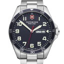 ビクトリノックス 腕時計（メンズ） 【公式】ビクトリノックス VICTORINOX FIELDFORCE フィールドフォース(ブルー)ステンレススチール ブレスレット【日本正規品 保証書付】241851　時計 腕時計 メンズ 防水 ウォッチ　スイス製