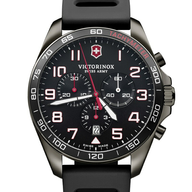 ビクトリノックス 腕時計（メンズ） 【公式限定レビュー特典あり】ビクトリノックス VICTORINOX 公式 FieldForce フィールドフォース スポーツクロノ ブラック【正規品 5年保証】時計 腕時計 メンズ ブランド 防水 おしゃれ かっこいい 黒 ラバー ビジネス カジュアル 社会人 スーツ ギフト プレゼント 新生活