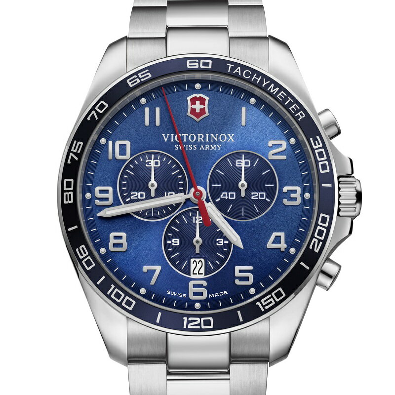 【公式限定レビュー特典あり】ビクトリノックス VICTORINOX フィールドフォース クラシッククロノ ブルー【正規品 5年保証】時計 腕時計 メンズ ブランド 防水 おしゃれ クロノグラフ 青 ビジネス スーツ メタル バンド プレゼント 誕生日 彼氏 就職祝い 241901 fieldforce 2