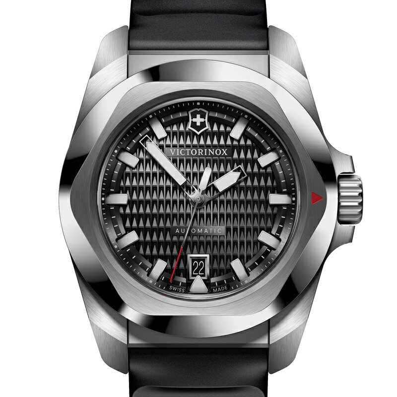 オリジナルポーチプレゼント ビクトリノックス VICTORINOX 公式 I.N.O.X. イノックスオートマティック ステンレススチール ブラック【正規品 5年保証】腕時計 メンズ 自動巻き 防水 アナログ ブランド おしゃれ ラバー バンド ベルト 黒 記念品 242039