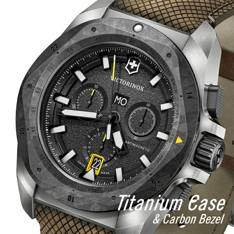 ビクトリノックス VICTORINOX 公式 I.N.O.X. イノックスクロノ カーボン チタン ブラック【正規品 5年保証】腕時計 メンズ 革ベルト 本革 クロノグラフ 結納返し 時計 防水 おしゃれ プレゼント 記念品 合格 入学 卒業 進学 就職 祝い 男性 241988.1