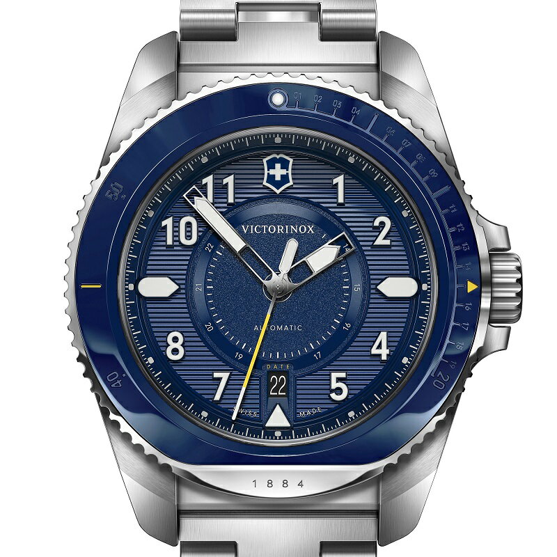 ビクトリノックス 公式 VICTORINOX ジャーニー JOURNEY 1884 オートマチック ブルー【正規品 5年保証】腕時計 メンズ 自動巻き アナログ 時計 防水 かっこいい おしゃれ ウォッチ メタル シルバー バンド ステンレス 記念品 プレゼント 男性 青 242010