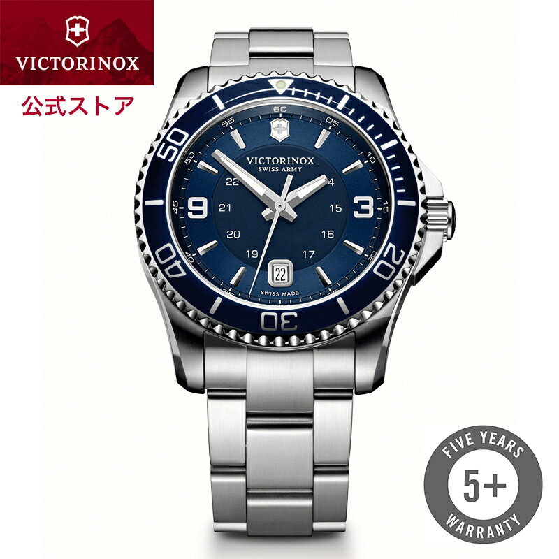 ビクトリノックス 腕時計（メンズ） 【公式】ビクトリノックス VICTORINOX MAVERICK マーベリック 【日本正規品 保証書付】時計 腕時計 メンズ 防水 241602 ステンレススチールブレスレット ブルー