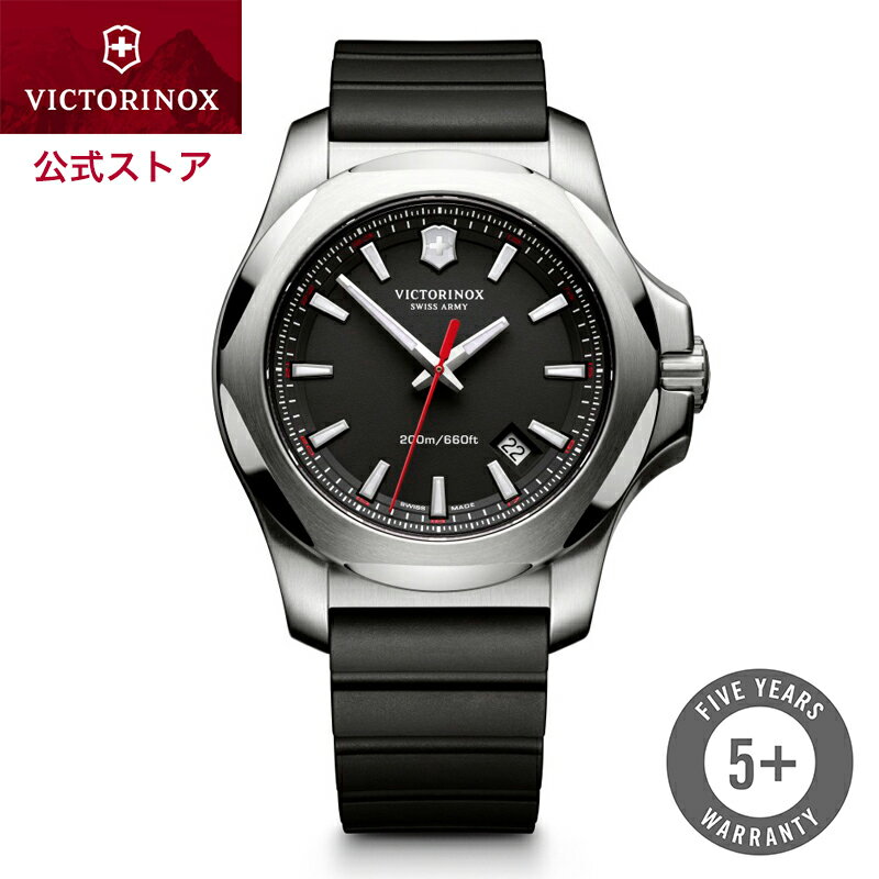 ビクトリノックス 腕時計（メンズ） 【公式限定レビュー特典あり】ビクトリノックス VICTORINOX 公式 I.N.O.X. イノックス ブラック【正規品 5年保証】時計 腕時計 メンズ 防水 ブランド 黒 ラバー ベルト ブランド おしゃれ アナログ カジュアル デザイン ファッション スポーツ ウォッチ 高級 241682.1 inox