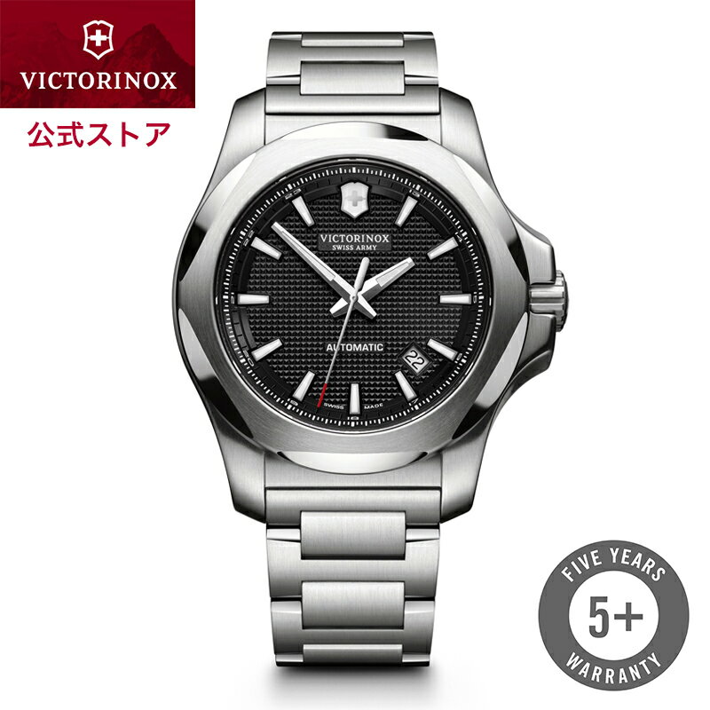 ビクトリノックス 腕時計（メンズ） 【公式限定レビュー特典あり】ビクトリノックス VICTORINOX 公式 I.N.O.X. イノックス メカニカル ブラック 2【5年保証 正規品】時計 腕時計 メンズ ウォッチ 防水 黒 ブランド かっこいい ビジネス 仕事 スーツ 機械式 自動巻き ステンレススチール メタル バンド 241837