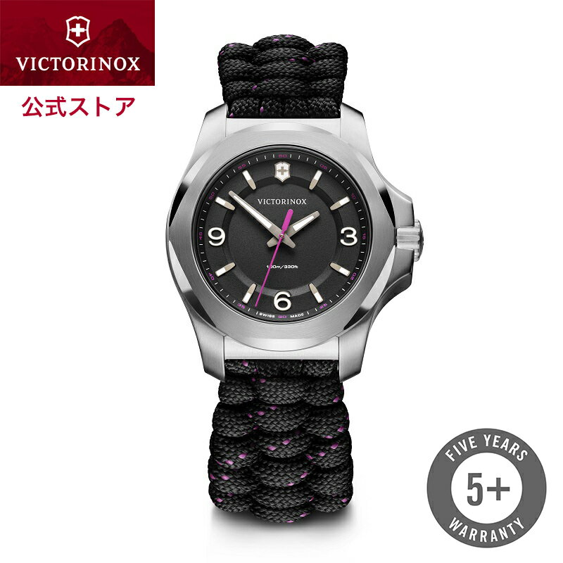 ビクトリノックス 【公式限定レビュー特典あり】ビクトリノックス 公式 VICTORINOX I.N.O.X. V イノックスV ブラック 241918 【正規品 5年保証】腕時計 レディース 防水 ブランド かわいい おしゃれ 人気 ビジネス カジュアル 黒 プレゼント ギフト 女性 レディース腕時計 ウォッチ パラコード