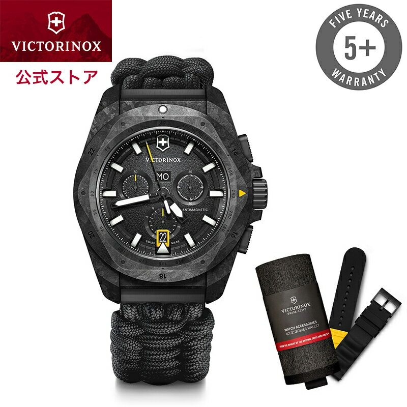 ビクトリノックス 腕時計（メンズ） 【公式限定レビュー特典】ビクトリノックス VICTORINOX 公式 I.N.O.X. イノックス クロノ カーボン 黒 241989.1 パラコード【正規品 5年保証】腕時計 メンズ クロノグラフ 結納返し 時計 防水 43mm メンズ腕時計 ブランド おしゃれ プレゼント 50代 40代 30代 20代 60代