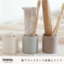 歯ブラシスタンド 珪藻土 おしゃれ ワイド 歯ブラシ立て 吸水 速乾 防カビ 電動歯ブラシ 消臭 天然素材 幅6cm 内寸幅 4.2cm けいそうど 大きめサイズ 歯ブラシ入れ 歯ブラシホルダー 洗面所 mana. くすみカラー 雑貨 珪藻土雑貨 ノンアスベスト 浴室 かわいい ペン立て 円柱