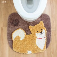 ファンディットアニマルトイレマット豆しばひつじch201027丸洗い可洗える滑り止め犬シバイヌ