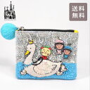 タマオワールド スパンコール刺繍ポーチ コジコジ swan 定形外 送料無料 POC3760 スパンコール 刺繍 ポーチ 小銭入れ(4)
