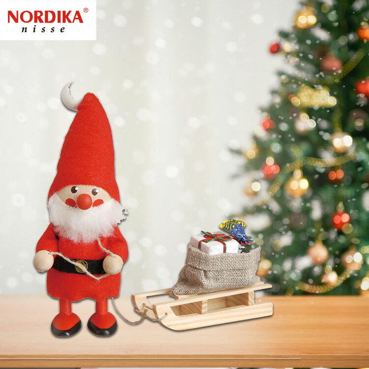 定形外送料無料 NORDIKA nisse ノルディカニッセ そりを引いたサンタ フェルトシリーズ NRD120060 ノルディカ 人形 クリスマス 置物 飾り サンタクロース