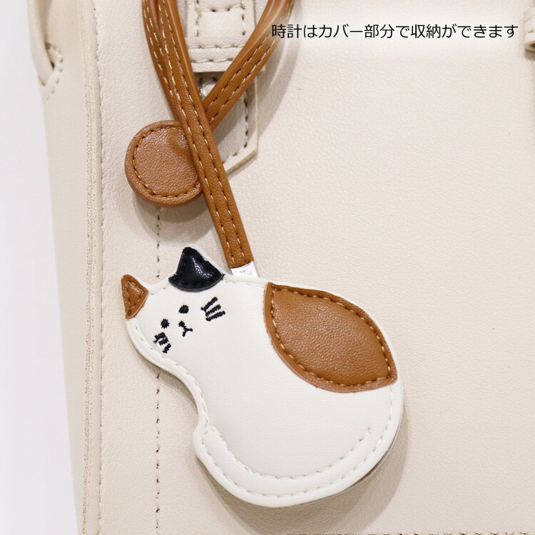＼P2倍＋クーポン／ 時計 ネコ バッグチャーム ウォッチ E03423A-6 定形外 送料無料 フォロー ハングウォッチ キーホルダー 猫 ねこ レディース キッズ