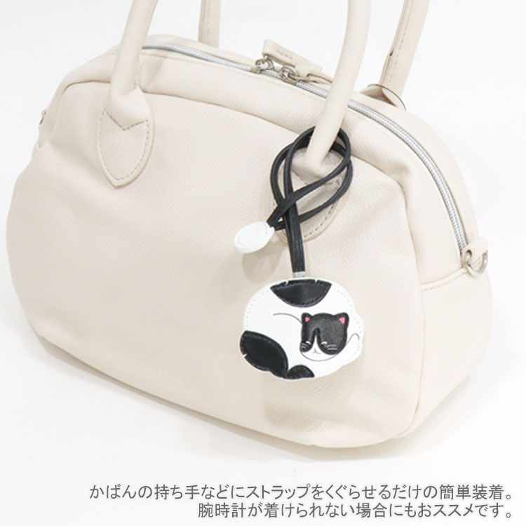 ＼P2倍＋クーポン／ catmint 猫 ハングウォッチ バッグチャーム 時計 懐中時計 定形外 送料無料 フォロー おやすみ猫 眠り猫 ねこ ネコ ハチワレ 三毛猫 ミケ猫 黒猫 白猫 E00524S-6