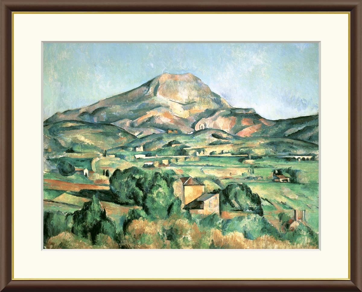 Rakuten - ＼マラソンP2倍＋クーポン／ 絵画 アート フレーム ポール・セザンヌ サントヴィクトワール山 送料無料 J1-056 F8 F6 F4 名画 複製 額 美術印刷 10年間品質保証 高精細 高品質