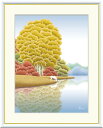 \マラソンP2倍+クーポン/ 絵画 アート フレーム 竹内凛子 湖畔秋色 送料無料 J3-D002 F8 F6 F4 名画 複製 額 美術印刷 10年間品質保証 高精細 高品質