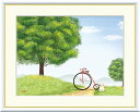 \マラソンP2倍+クーポン/ 絵画 アート フレーム 鈴木みこと けやきの木 送料無料 J3-G007 F8 F6 F4 名画 複製 額 美術印刷 10年間品質保証 高精細 高品質