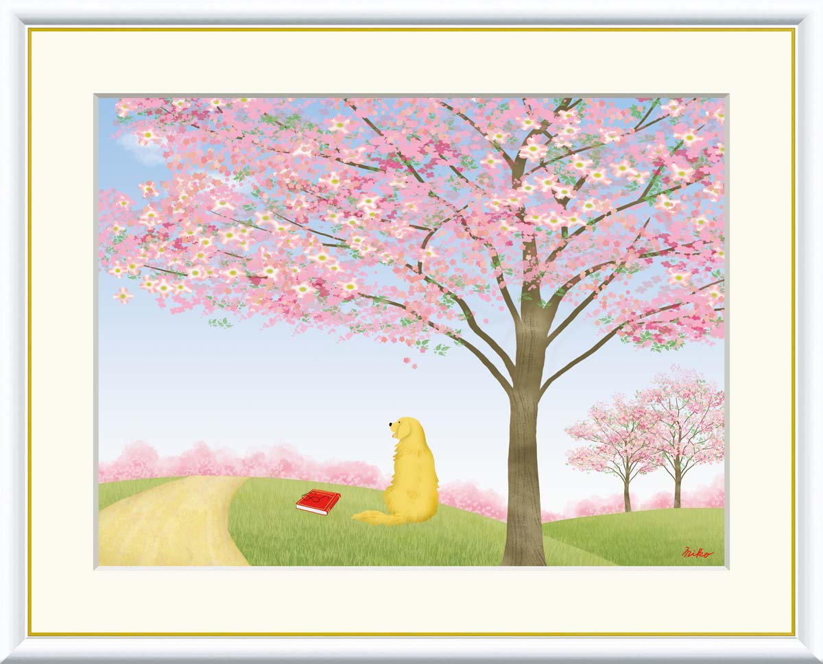 Rakuten - 絵画 アート フレーム 鈴木みこと ハナミズキ 送料無料 J3-G008 F8 F6 F4 名画 複製 額 美術印刷 10年間品質保証 高精細 高品質