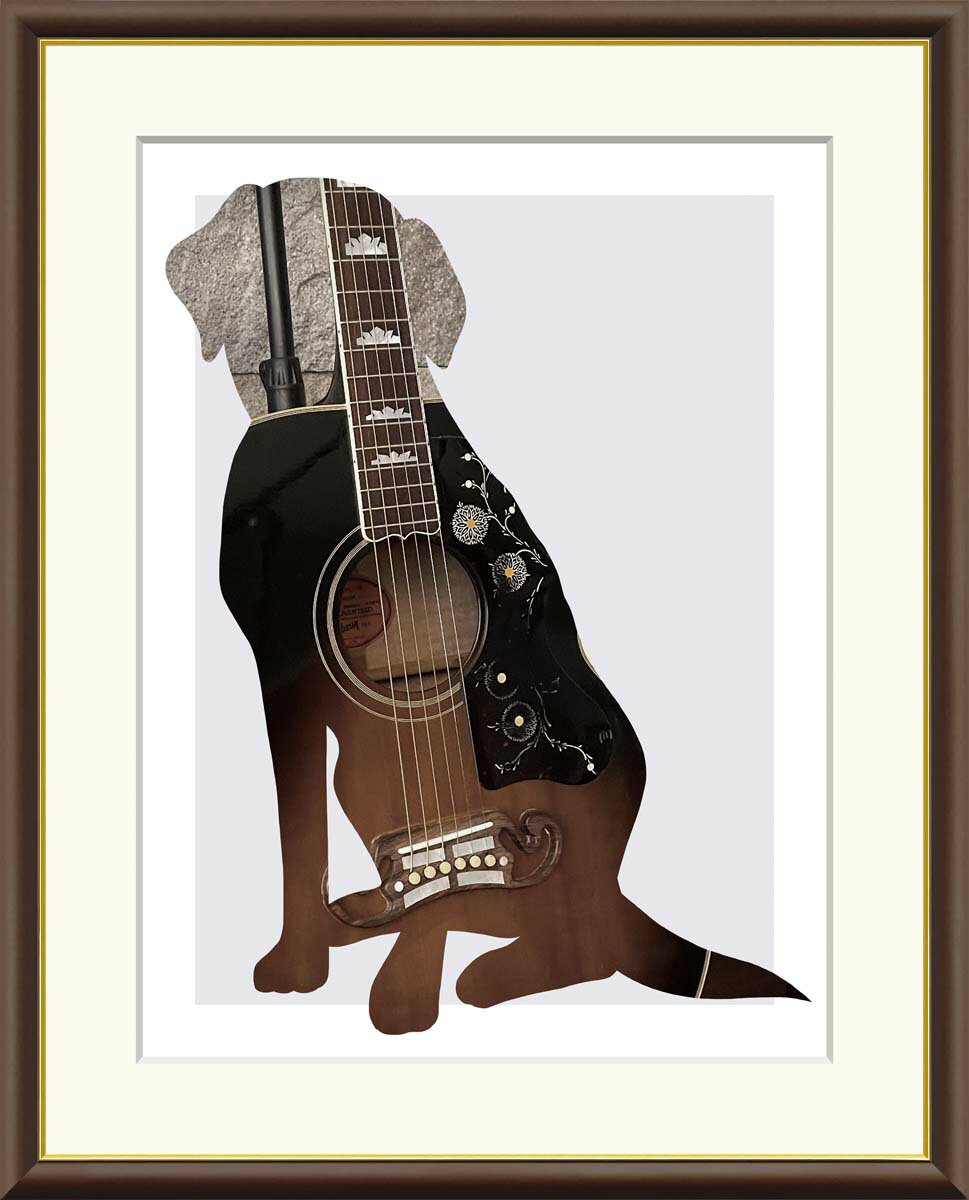 Rakuten - 絵画 アート フレーム 山口美咲 Guitar 送料無料 J3-L007 F8 F6 F4 名画 複製 額 美術印刷 10年間品質保証 高精細 高品質