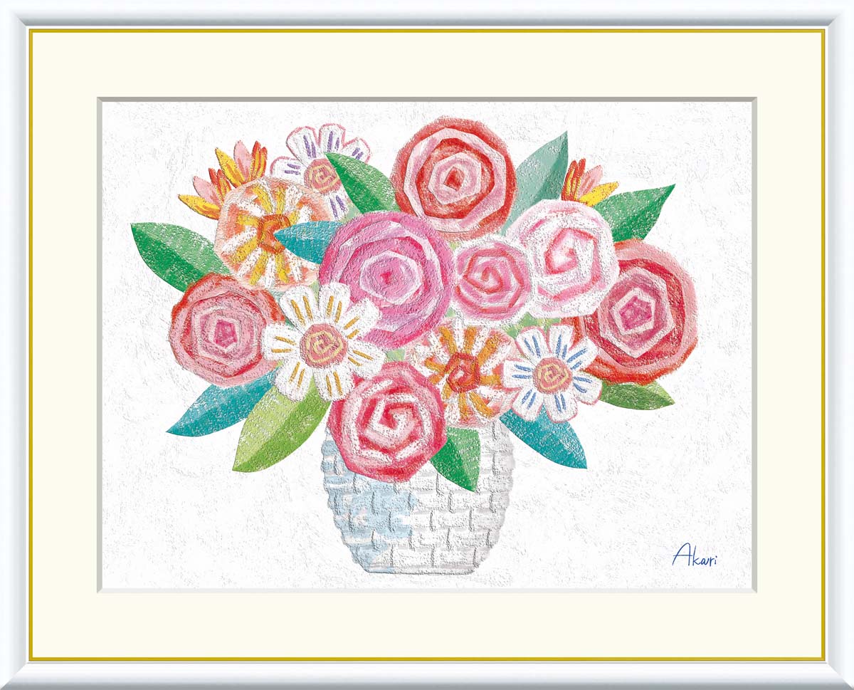 Rakuten - 絵画 アート フレーム 春田あかり ローズピンク 送料無料 J3-S001 F8 F6 F4 名画 複製 額 美術印刷 10年間品質保証 高精細 高品質
