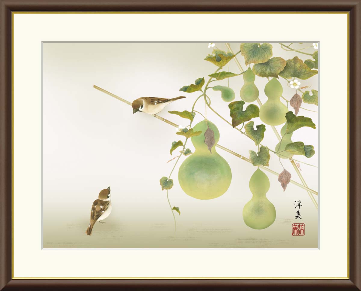 Rakuten - 絵画 アート フレーム 打田洋美 六瓢 送料無料 J4-B025 F8 F6 F4 名画 複製 額 美術印刷 10年間品質保証 高精細 高品質