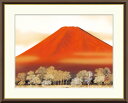 \マラソンP2倍+クーポン/ 絵画 アート フレーム 伊藤渓山 赤富士 送料無料 J4-C001 F8 F6 F4 名画 複製 額 美術印刷 10年間品質保証 高精細 高品質