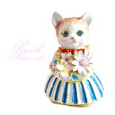 ピィアース フルールキャット ジュエリーボックス EX595-1 猫 ネコ ねこ ジュエリーケース 宝石箱 宝石 ギフト プレゼント インテリア