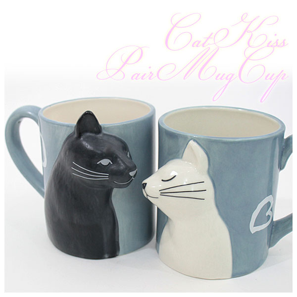 ＼P2倍＋クーポン／ sun art　ねこのキス ペアマグ　san2754-2