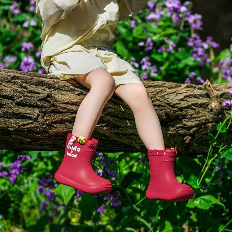 Rakuten - レインブーツ キッズ 長靴 子供用 防水 滑り止め ハイカット 女の子 男の子 レインシューズ ジュニア 軽量 軽い 柔らかい 通学 通園 幼稚園 小学校 入学 子ども おしゃれ かわいい リフレクター 蒸れない 梅雨対策 夏 雨具 泥遊び 水遊び 散歩 お出かけ ギフト プレゼント