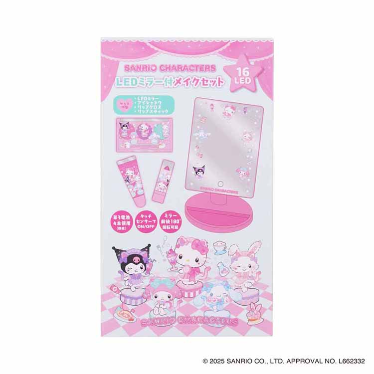 サンリオキャラクターズ　LED付きメイクセット　NM 251037キッズコスメ サンリオ サンリオキャラクター..