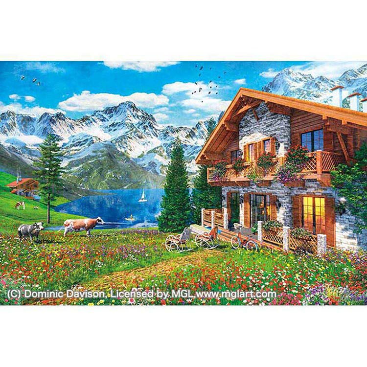 1000ピース 花咲くアルプスの家 1000-920アルプス イラスト 1000ピース ジグソーパズル アップルワン