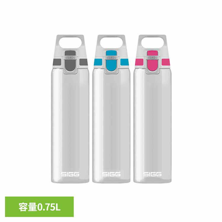 Rakuten - 水筒 750ml ワンプッシュ 直飲み 軽量 持ち手 ハンドル付 トライタン製 傷つきにくい 茶こし付 茶葉 お茶 紅茶 ティーボトル クリアボトル ウォーターボトル トータルクリアワン マイプラネット 0.75L SIGG シグ 5044 *