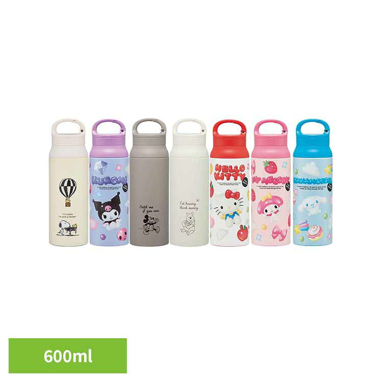 Rakuten - 水筒 直飲み 600ml ステンレス 真空二重構造 保温 保冷 カラビナ ハンドル付 持ち運び キャラクター ディズニー サンリオ スヌーピー 男の子 女の子 子供 子ども 大人 マグボトル ステンレスボトル スケーター STBC6 *