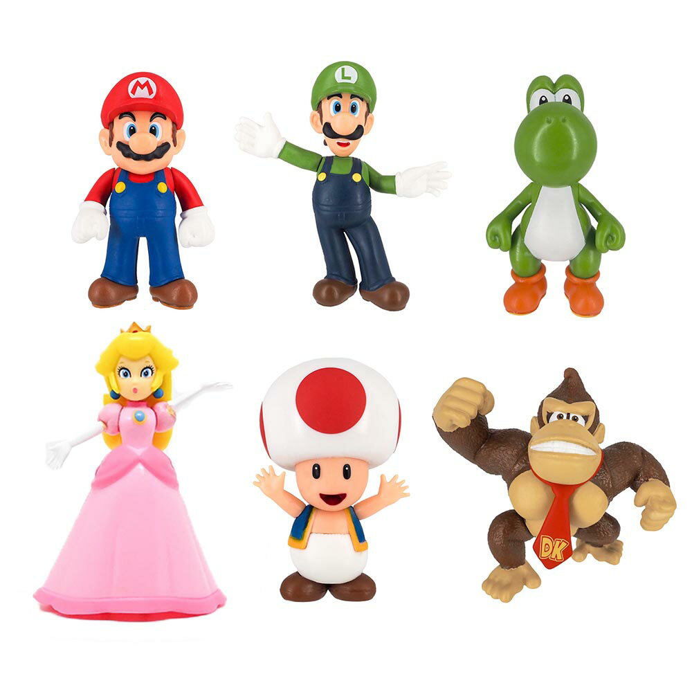 Rakuten - スーパーマリオ フィギュアコレクションスーパーマリオ フィギュアコレクション すーぱーまりお フィギュア キャラクター 子ども おもちゃ FCM-001マリオ01 FCM-003ルイージ FCM-004ヨッシー FCM-005ピーチ FCM-006キノピオ