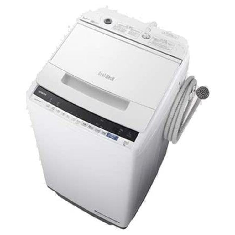 日立 全自動洗濯機 7kg　BW-V70E W 送料無料 全自動洗濯機 ビートウォッシュ 7.0kg ナイアガラビート洗浄 せんたく機 日立 HITACHI 縦型 ホワイト 上開き 【D】