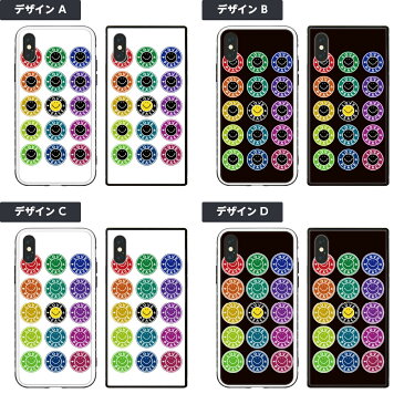 耐衝撃 TPU iPhone ケース スクエア型 四角 強化ガラス スマホケース ハードケース iPhone11 Pro Max XR XS X iPhoneXR iPhoneX iPhone8 iPhone7 ズームスマイリー スマイリー ニコちゃんマーク ニコニコマーク スマイルマーク ペア おそろい グッズ おもしろ