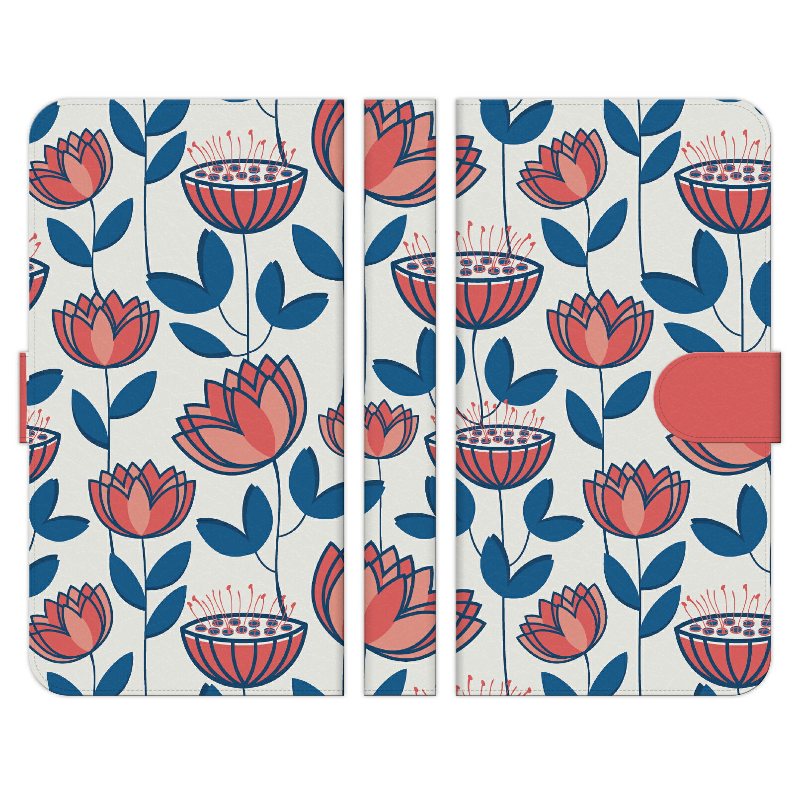 手帳型 マルチ スマホ ケース カバー brains 北欧柄 花柄 08 チューリップ かわいい レディース 北欧 北欧テイスト 花 フラワー Android アンドロイド 汎用 汎用型 汎用型手帳 Xperia X Compact Z5 Z3 アイフォーン アイフォン アイホン エクスペリア 手帳 スマホケース
