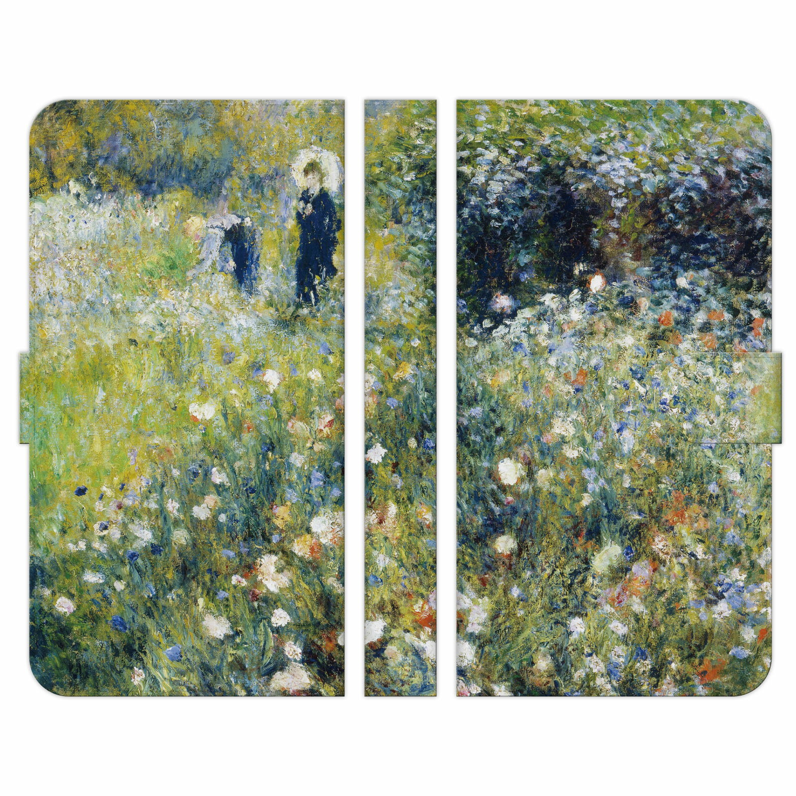 AQUOS sense7 plus A208SH 手帳型 ケース カバー Woman with a parasol in garden オーギュスト ルノワール renoir 絵画 名画 西洋画 美術 名作 画家 花 風景 景色 風景画 アクオス センス7 セブン セヴン プラス センス7プラス セブンプラス セヴンプラス スマホケース