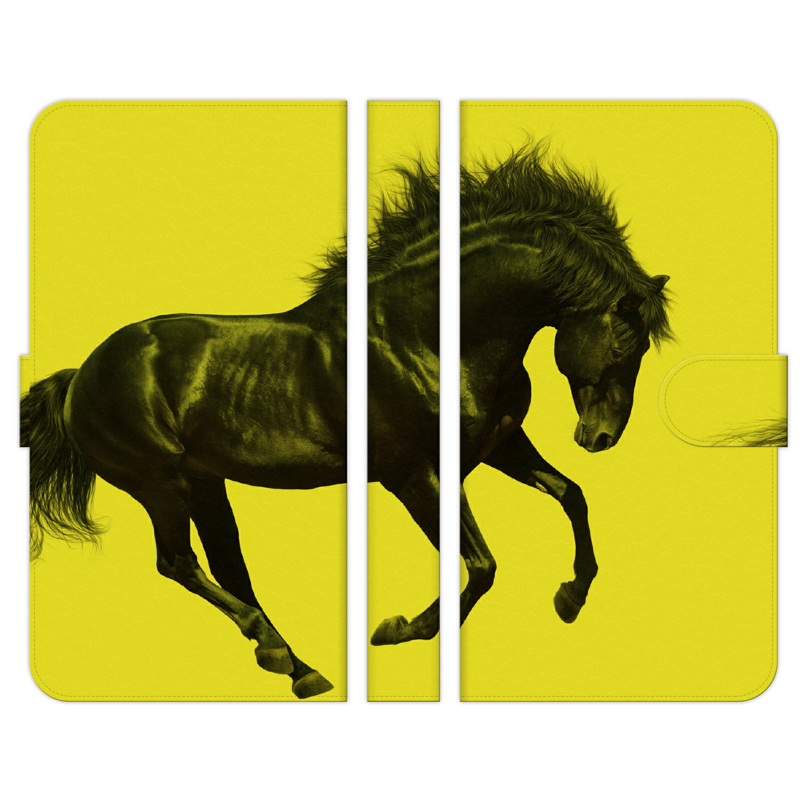 AQUOS sense4 SH-41A SH-M15 手帳型 スマホ ケース カバー REAL HORSE イエロー 競馬 競走馬 乗馬 カッコいい 馬 サラブレッド グッズ アクオス センス4 スマートフォン スマホケース スマートフォンケース スマフォケース Android アンドロイド ハードケース ケースカバー