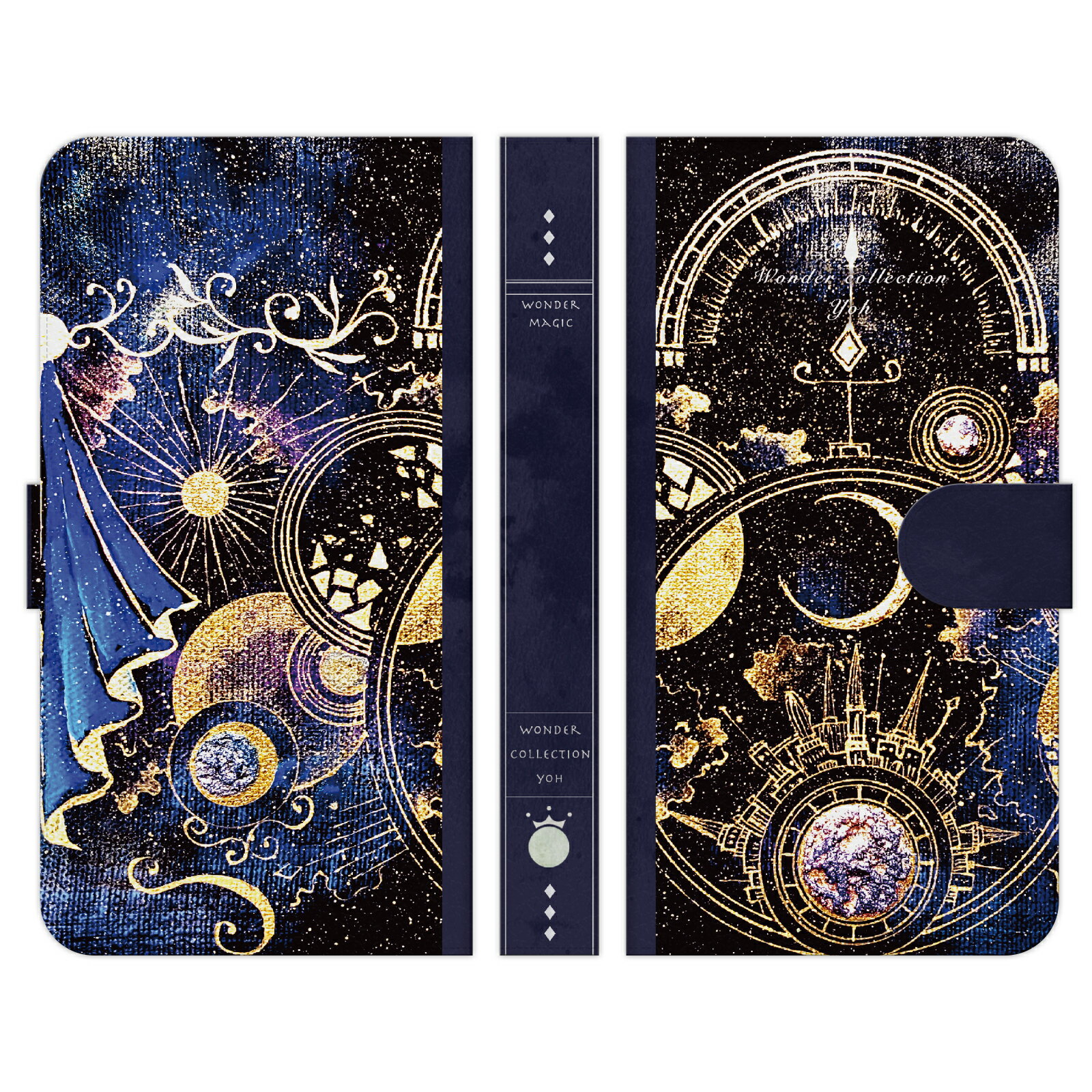 OPPO Reno7 A 手帳型 スマホ ケース カバー ヴィッテルの魔法書 よう 魔法 宇宙 街 月 星 wonder collection イラスト デザイナーズ オッポ リノ7a リノセブン 折りたたみ スタンド カードケース Android アンドロイド ケースカバー スマートフォン スマートフォンケース