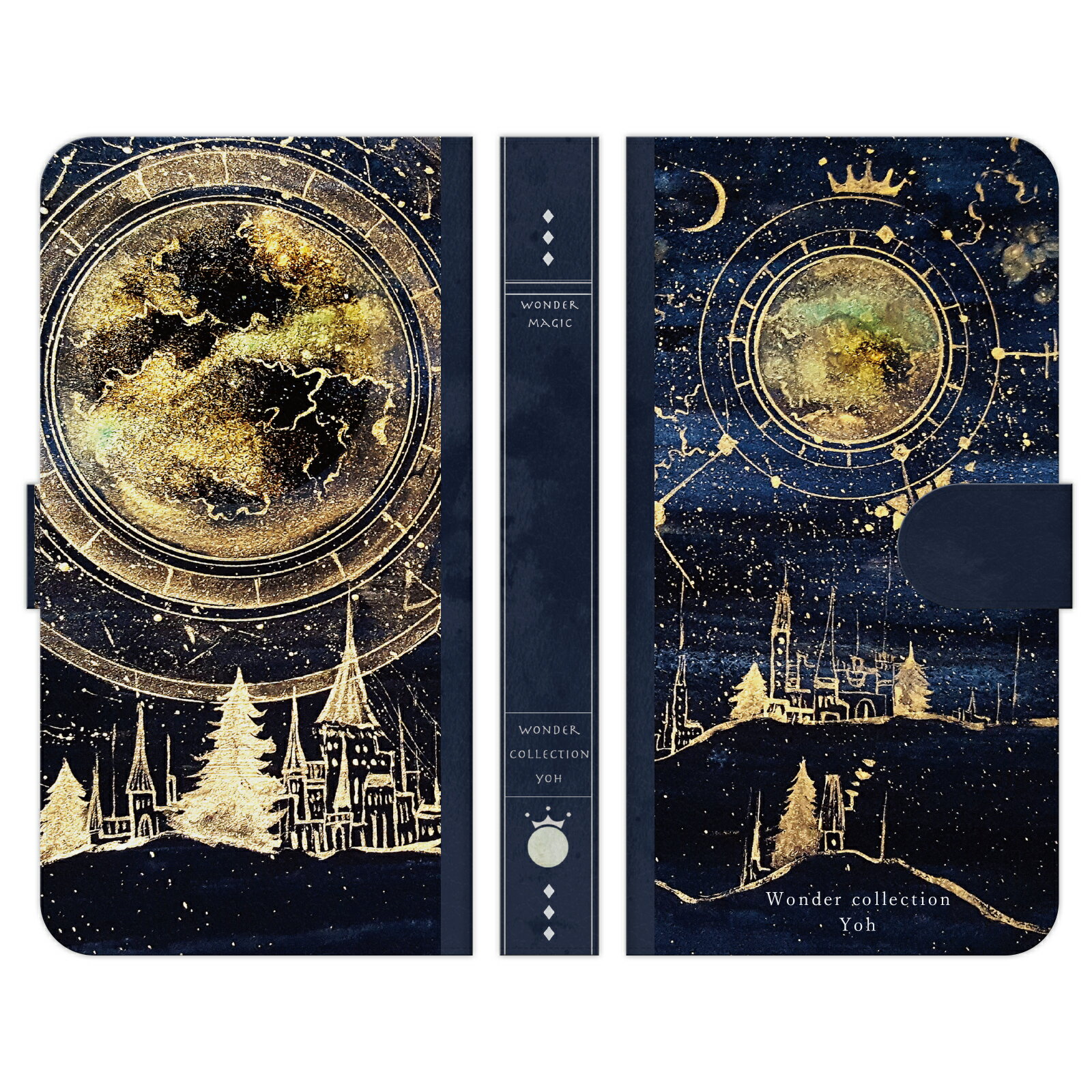 LG VELVET L-52A 手帳型 スマホケース カバー 夜空の魔法書 よう wondercollection 空 夜空 星 月 宇宙 街 エルジー ベルベット ケース スマートフォン スマートフォンケース スマフォケース Android アンドロイド au docomo softbank エーユー オーダーメイド おしゃれ