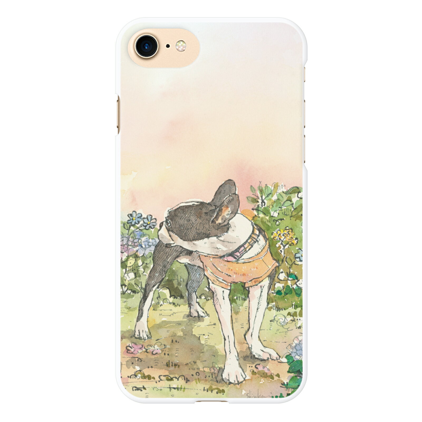 AQUOS sense4 SH-41A SH-M15 ハード スマホ ケース カバー ボストンテリア あにまる堂 グッズ 動物 犬 犬との生活 ボストン 鼻ぺちゃ犬 アクオス センス 4 センス4 シャープ ハードケース Android docomo アンドロイド エーユー オーダーメイド おしゃれ おすすめのサムネイル