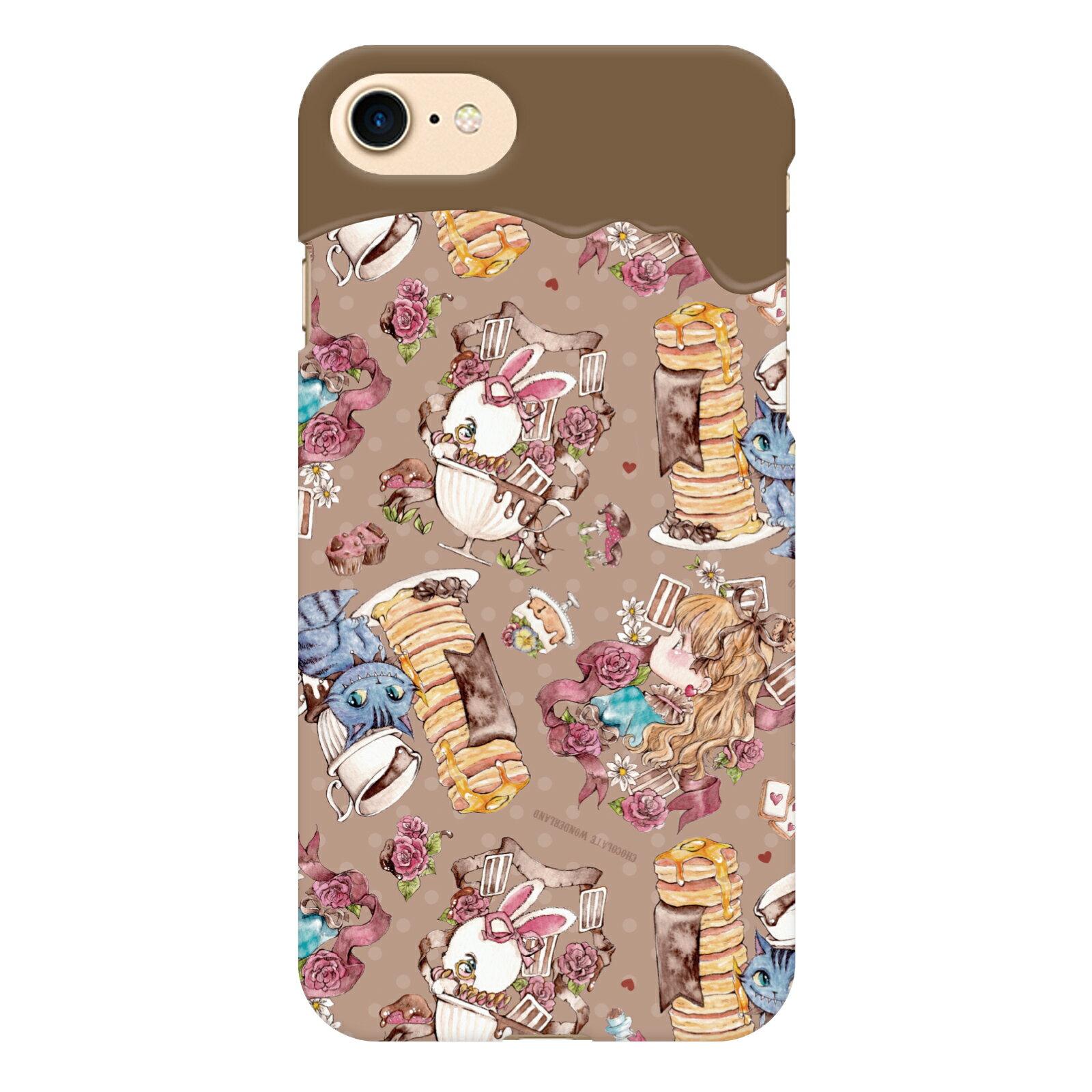 AQUOS R2 compact SH-M09 803SH ハード スマホ ケース カバー 不思議なチョコレート国のアリス cinnamon 不思議の国のアリス チョコレート スイーツ チェシャ猫 時計 ウサギ お菓子 アクオス アールツー コンパクト シャープ ハードケース Android docomo アンドロイドのサムネイル