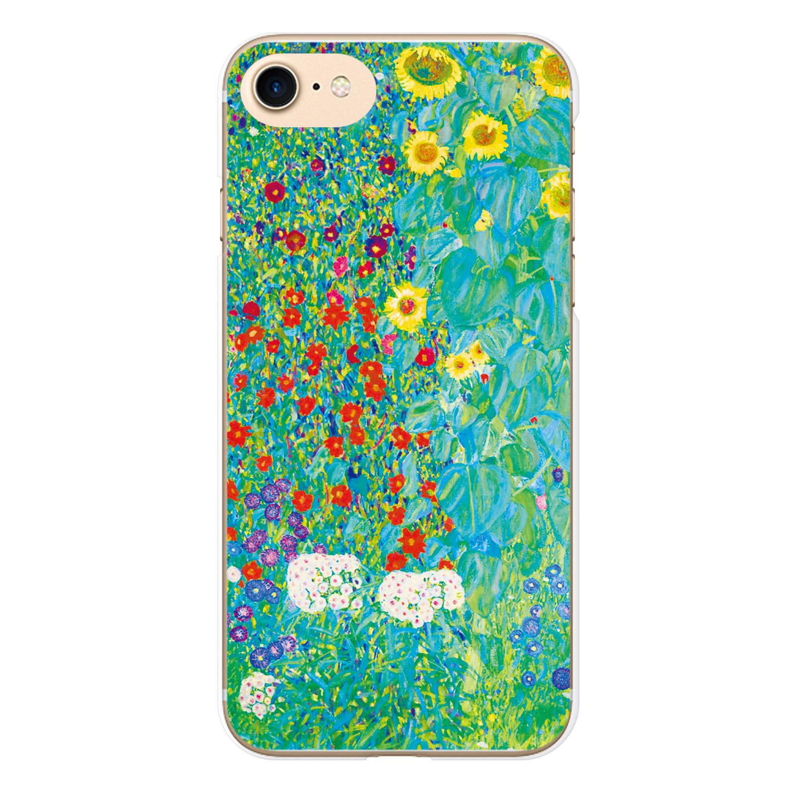 Galaxy Feel2 SC-02L ハード スマホ ケース カバー クリムト ヒマワリの咲く農家の庭 グスタフ 花柄 country garden with sunflowers 花 絵画 名画 ギャラクシー フィール2 スマートフォン スマホケース スマートフォンケース スマフォケース Android アンドロイド