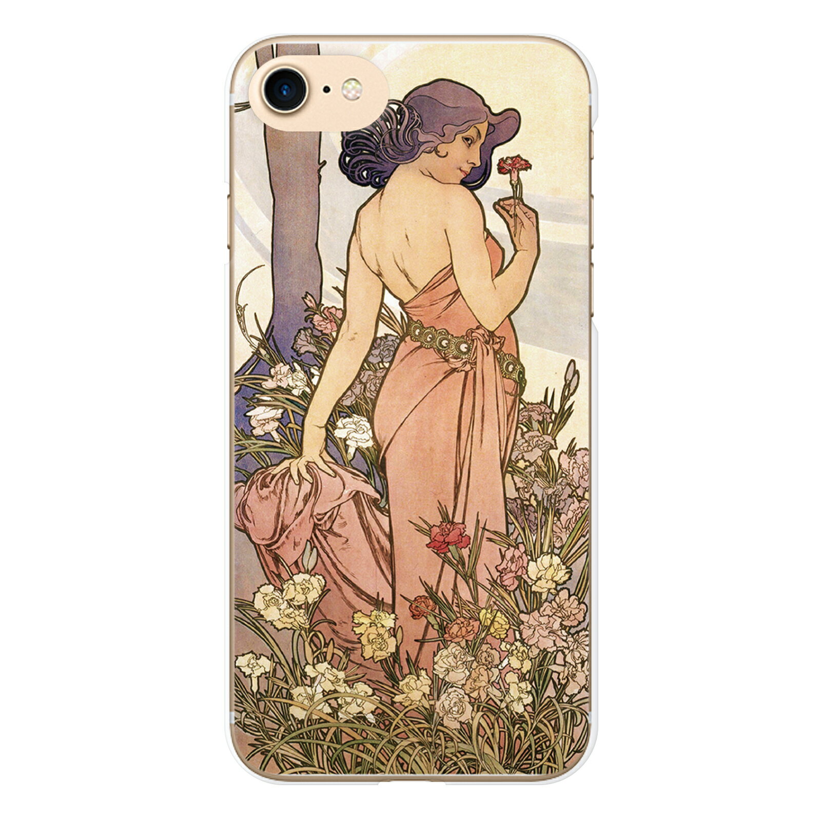 Xperia 10 II ƥ ޡġ SO-41A SOV43 A001SO ϡ ޥ  С ߥ奷 ͤĤβ ͡ Ϣ the four flowers carnation loeillet  ȱ alphonse mucha ǲ ȥ 졼...