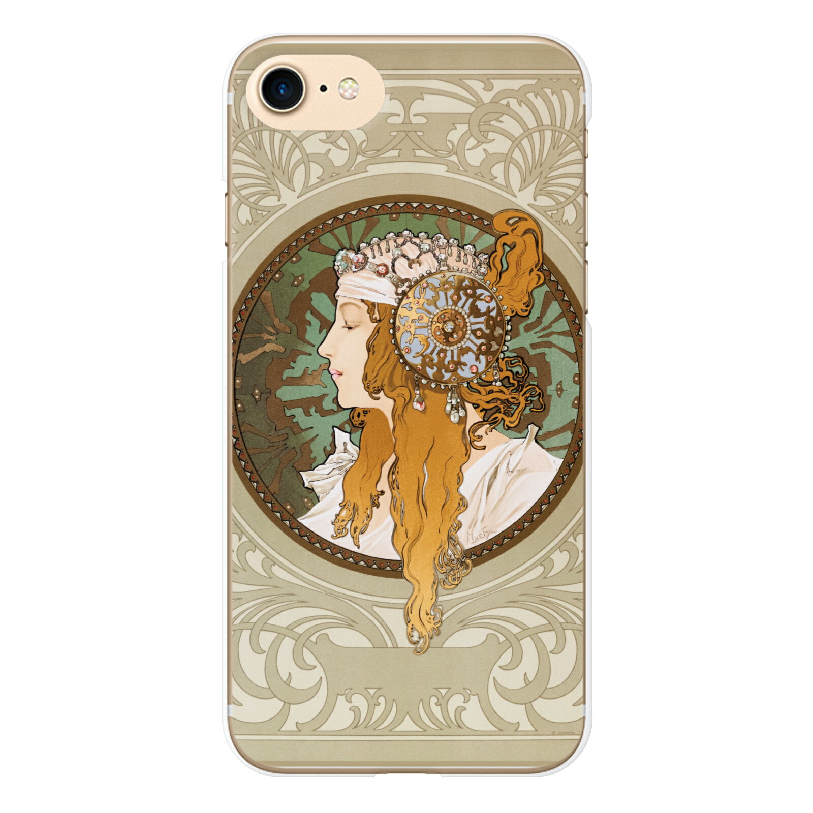 Galaxy NOTE SC-01K SCV37 専用 スマホケース ミュシャ ブロンド ビザンティン風の頭部 byzantine head blonde 乙女 髪飾り alphonse mucha 版画 リトグラフ レース 人物 花 花びら 草木 花柄 アール ヌーボー アルフォンス 名作 名画 画家 絵画 西洋画 ヴィンテージ