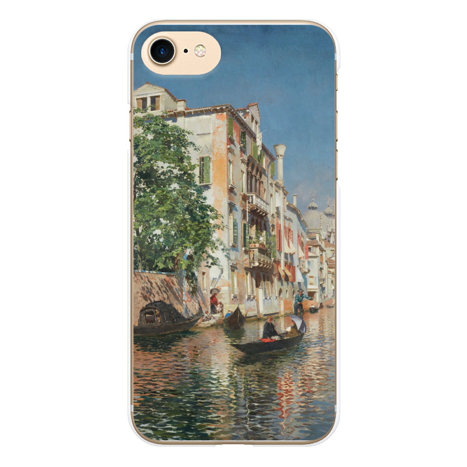 Xperia Ace / SO-02L ハード スマホ ケース カバー ルーベンス サントロ 12 Rubens Santoro ベネチア ベニス a venetian canal with saint mark’s basilica in the distance 絵画 名画 美術 芸術 エクスペリア エース スマートフォン スマホケース スマートフォンケース